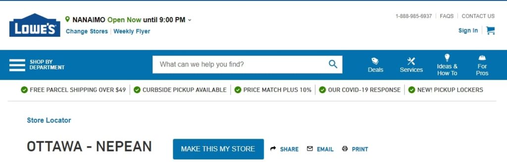 Lowe's Home Improvement Homepage