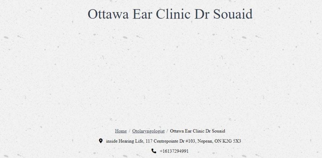Ottawa Ear Clinic Dr. Souaid's Homepage