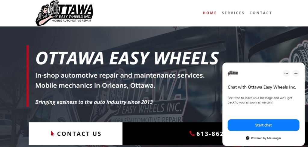 Ottawa Easy Wheels Inc. Orleans Mechanic Homepage