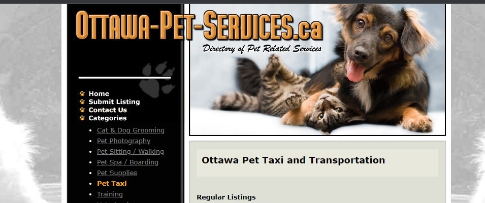Ottawa Pet Cab Homepage