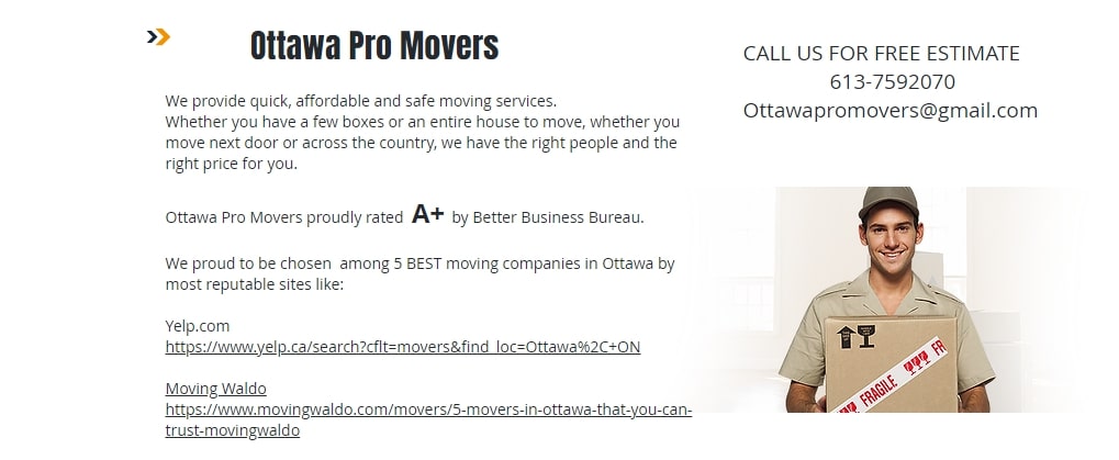 Ottawa Pro Movers Homepage