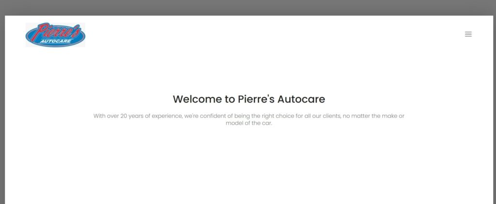 Pierre's Auto Care Homepage