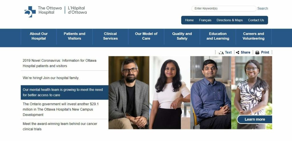 The Ottawa Hospital's Homepage