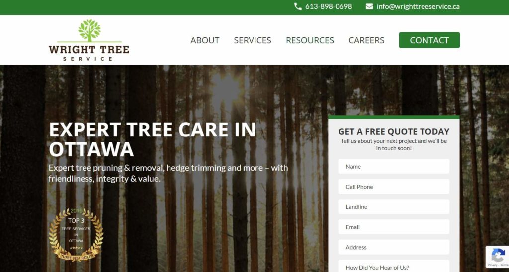 Wright Tree Service Homepage