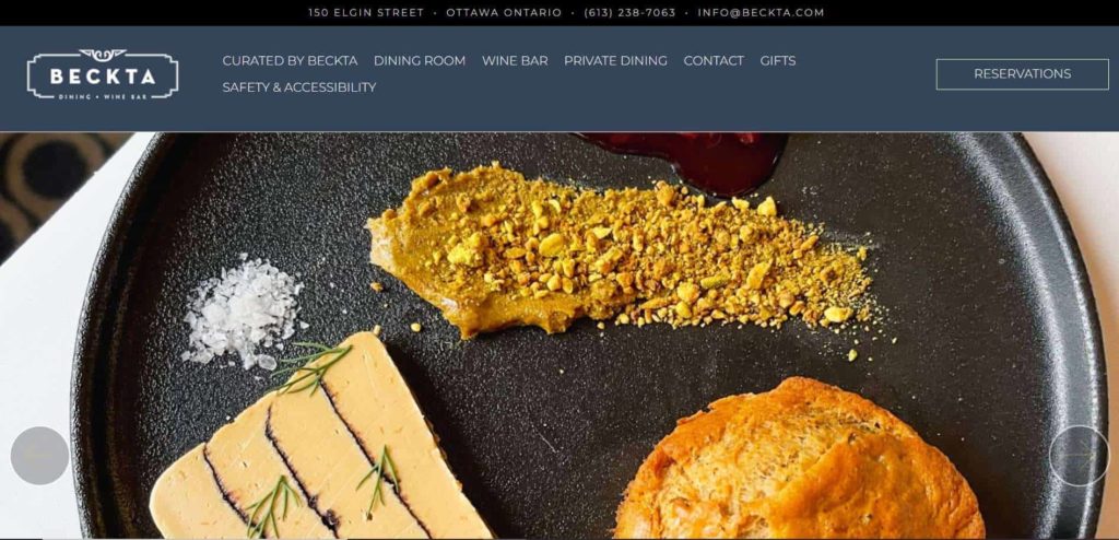 Beckta Dining & Wine Homepage