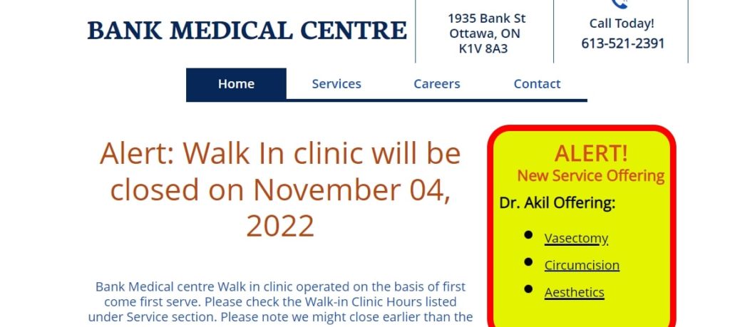 Dr. Ehab Elzayat Bank Medical Centre Homepage