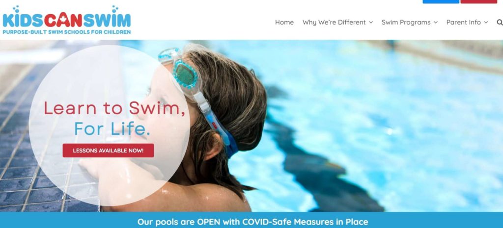Kids Can Swim Canada Homepage