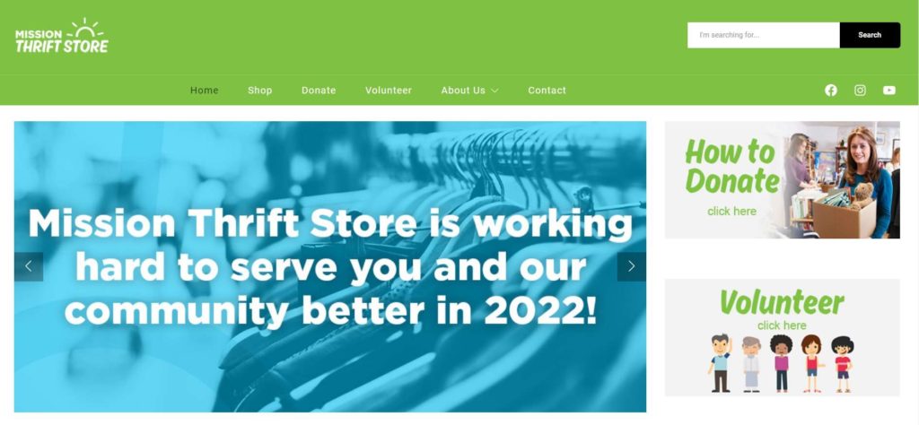 Mission Thrift Store Homepage