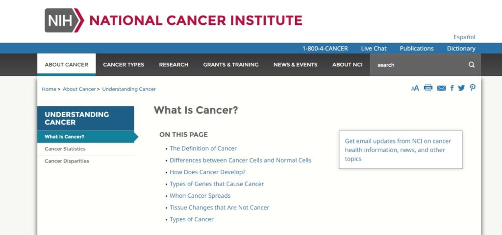 National Cancer Institute Homepage