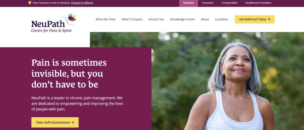 NeuPath Centre for Pain & Spine Homepage