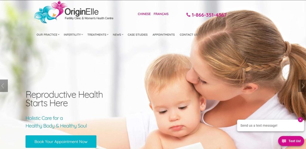 OriginElle Fertility Clinic and Women’s Health Centre Homepage