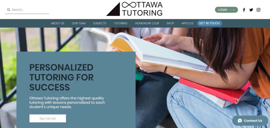 Ottawa Tutoring Homepage