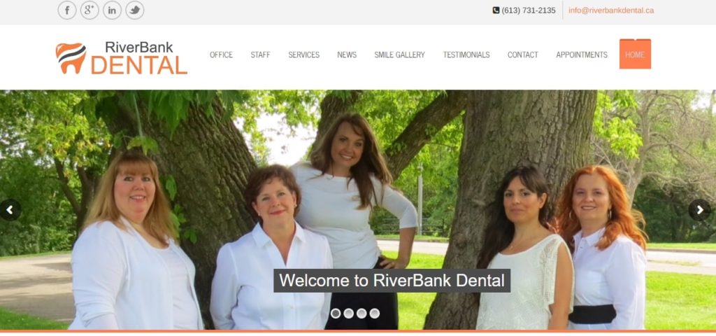 RiverBank Dental Clinic Homepage