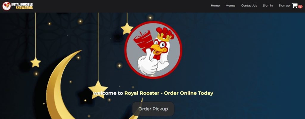 Royal Rooster Shawarma Homepage