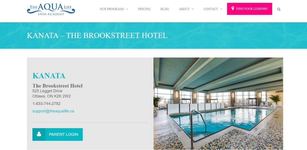 The Aqua Life Swim Academy Homepage