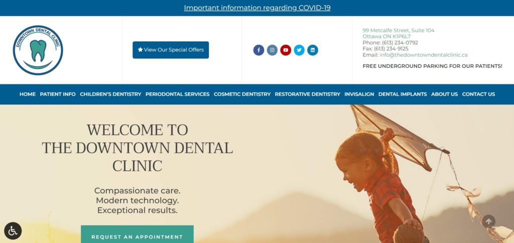 The Downtown Dental Clinic Homepage