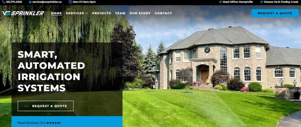 VS Sprinkler Systems and Service Homepage
