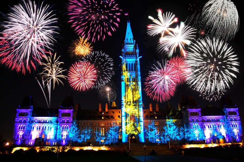 Watch the Parliament Hill fireworks and Lightscape Multimedia Show.
