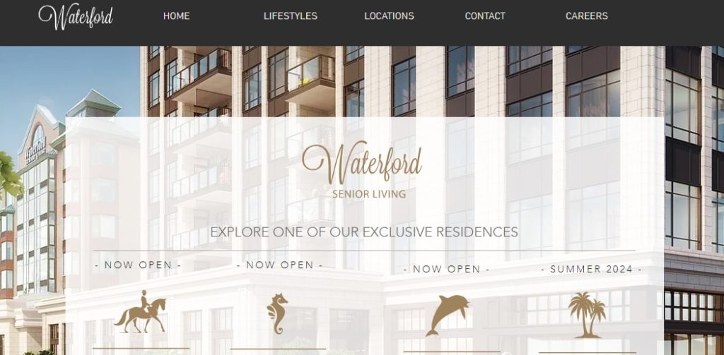 Waterford Retirement Community Homepage