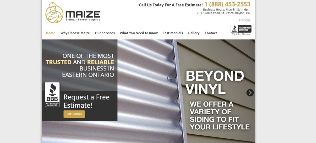 Maize Siding & Eavestroughing