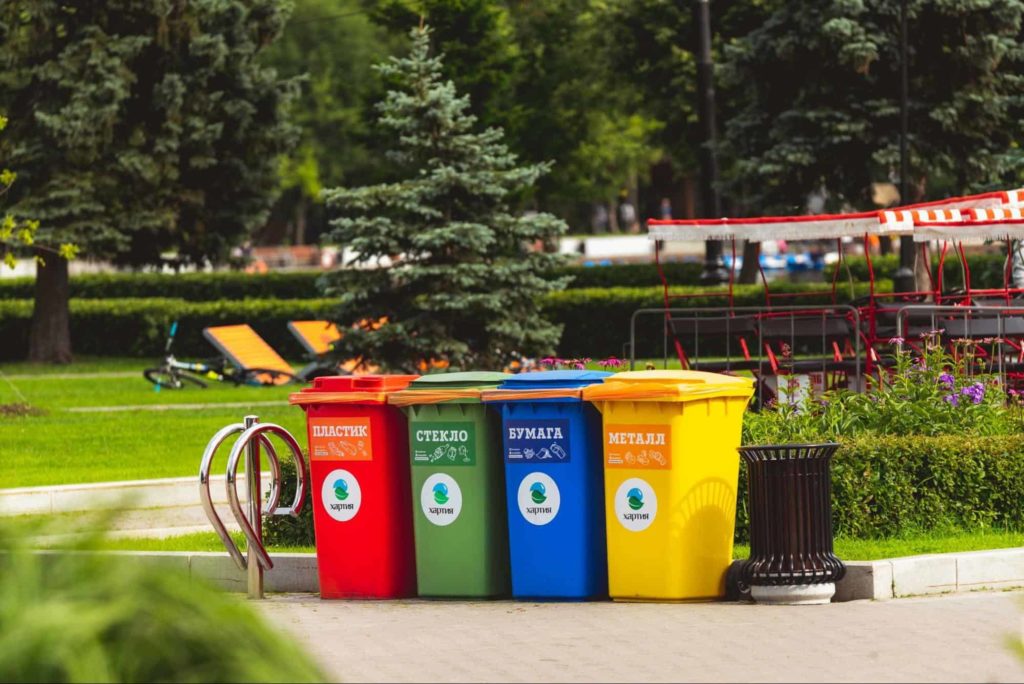 What are designated garbage bins