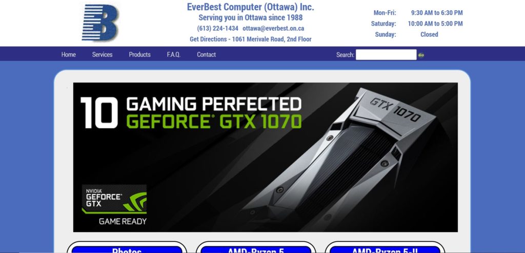 EverBest Computer (Ottawa) Inc. Homepage