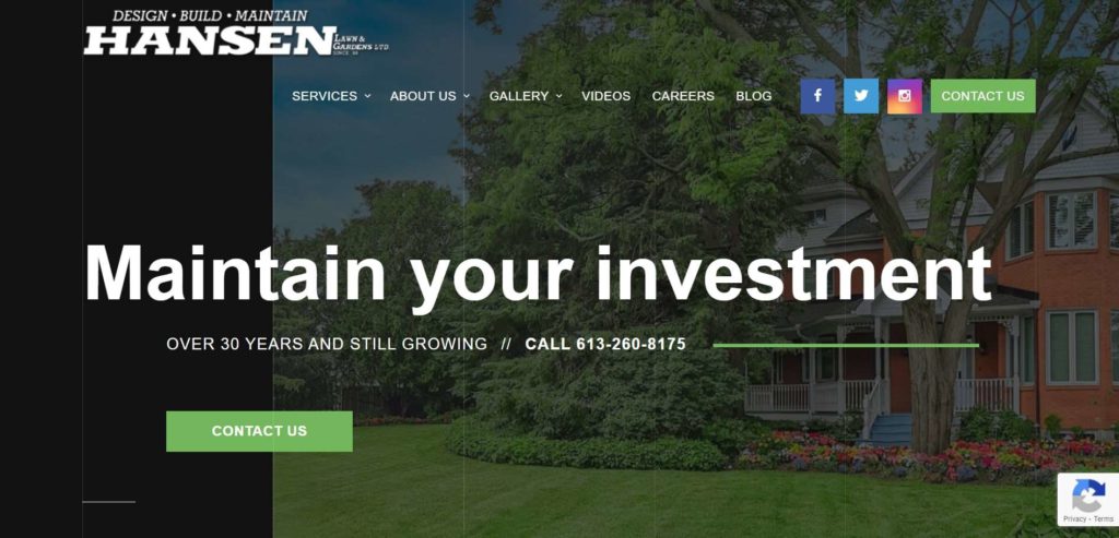 Hansen Lawn And Gardens Ltd. Homepage