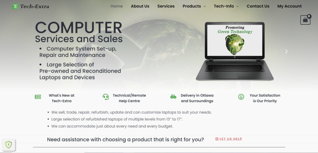 Tech-Extra Computer Services and Sales Homepage