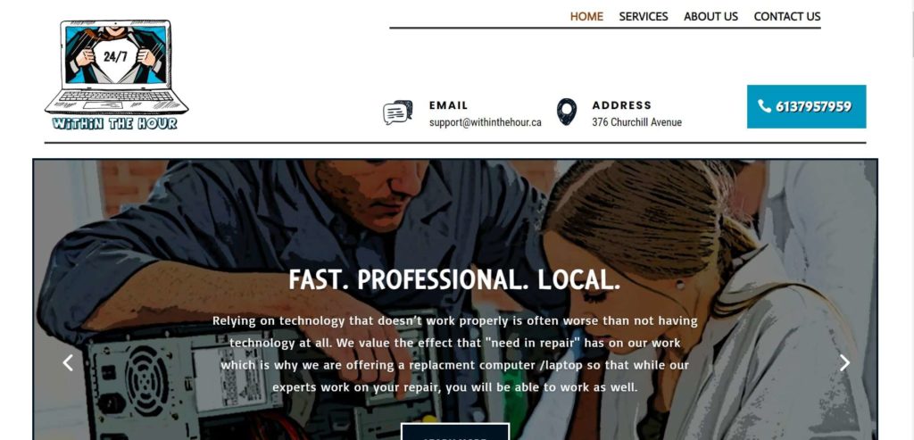 WithinTheHour Homepage