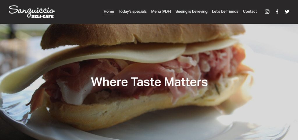 Sanguiccio Deli-Cafe's Homepage