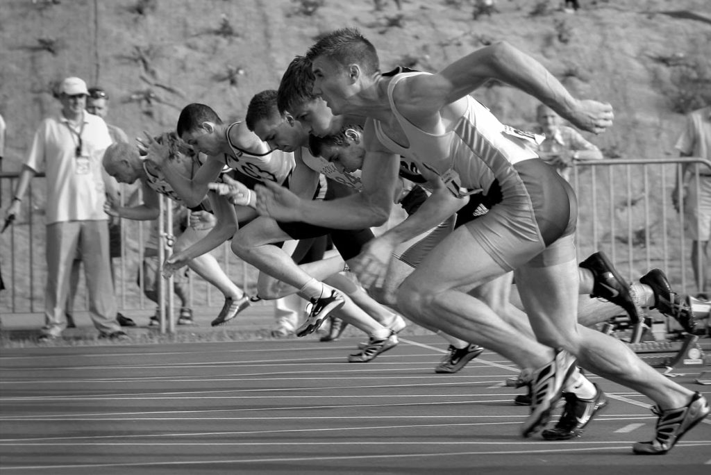 People in a race