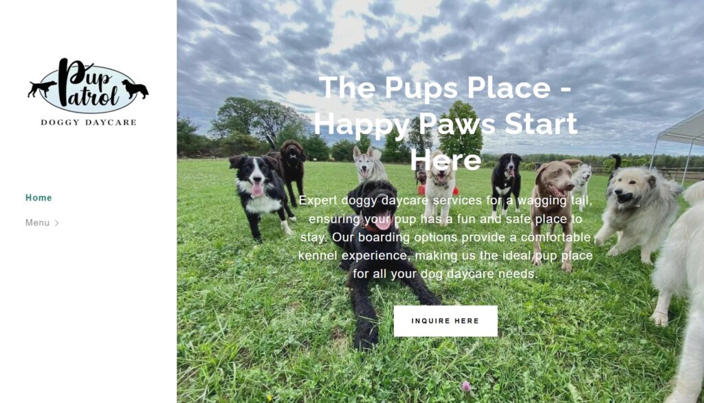 the pup patrol day care homepage