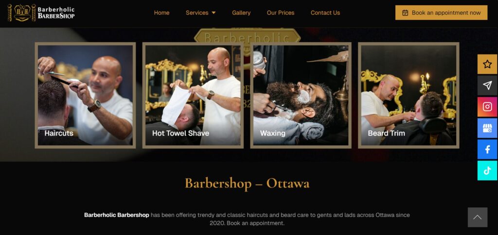 barber holic homepage