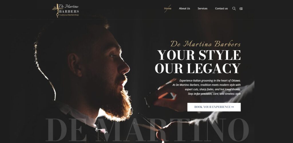 de martino barbers homepage